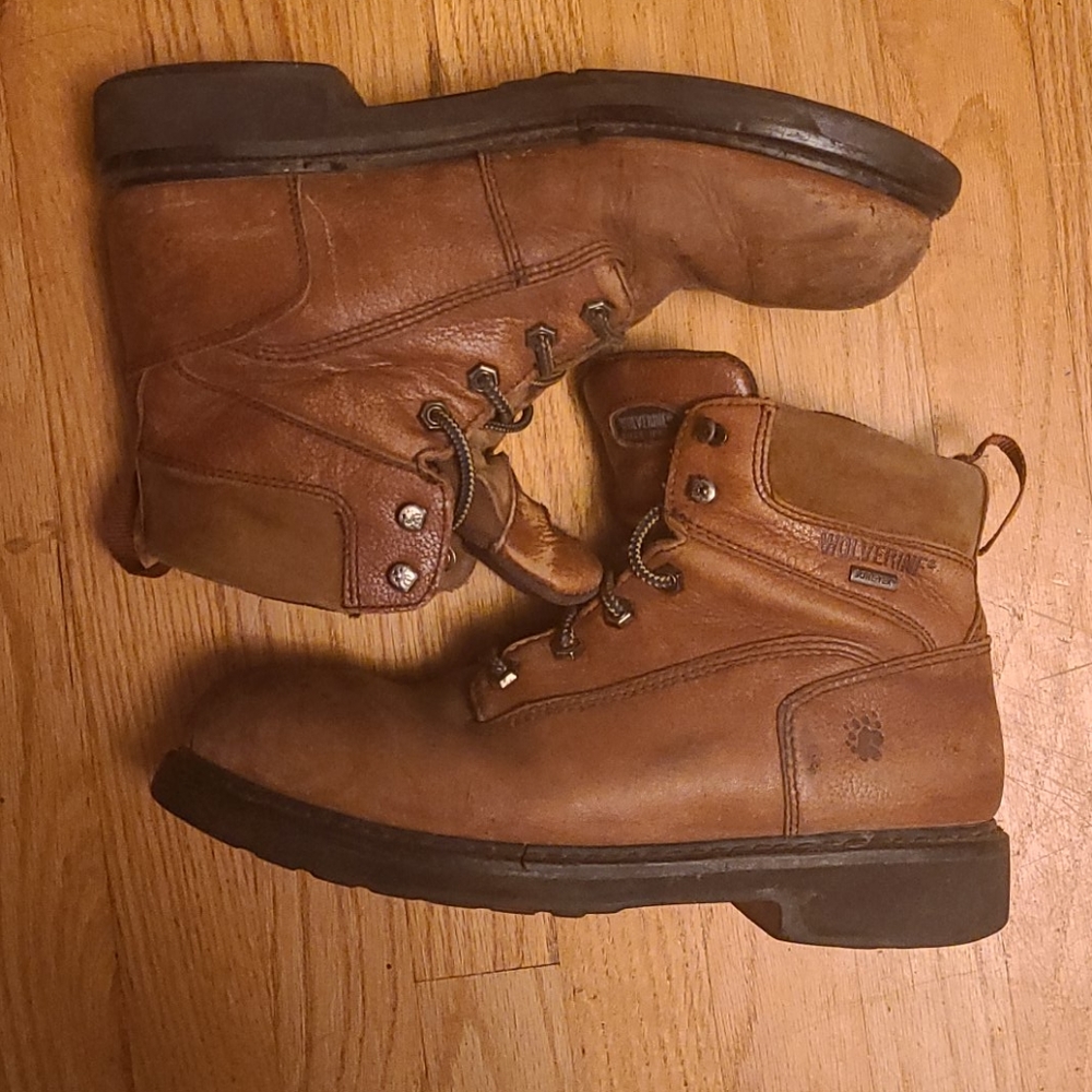 Worn Leather Wolverine GORE-TEX Work Boots
